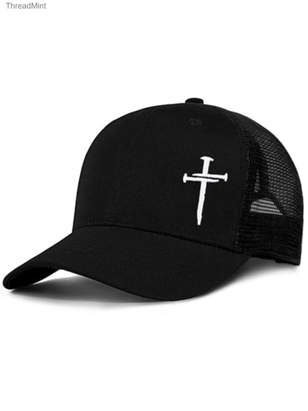 Christian Cross Hat Faith Baseball Cap Mesh Snapback Religious Gift